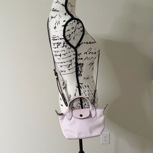 Longchamp Powder Leather Le Pliage Xtra Crossbody